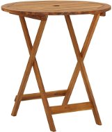 Skladací záhradný stolík 70 cm masívne akáciové drevo - Záhradný stôl