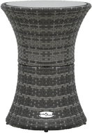 Garden side table drum shape gray polyrattan - Garden Table