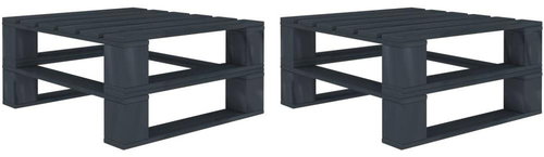 Garden Tables from Pallets of 2 pieces of Grey Wood - Garden Table - Main image