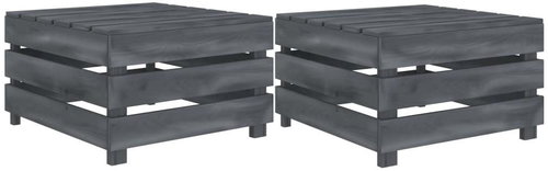 Garden tables from pallets of 2 pieces of gray wood - Garden Table - Main image