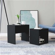 Súprava konferenčných stolíkov čierna 48 × 30 × 45 cm drevotrieska - Konferenčný stolík