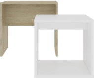 Set konferenčních stolků bílý sonoma dub 48x30x45cm dřevotříska - Konferenční stolek