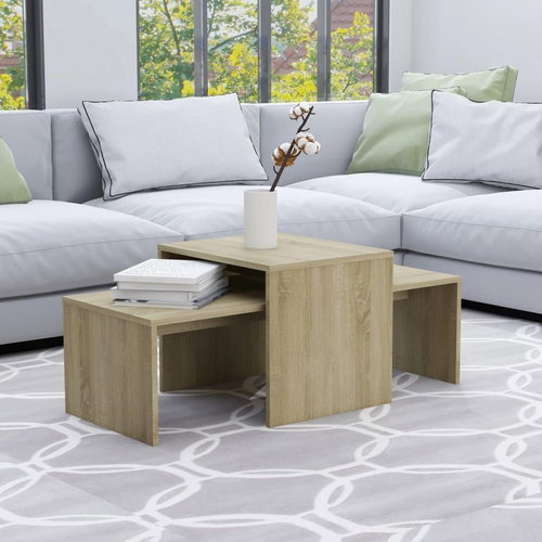 Set konferenčních stolků sonoma dub 100x48x40 cm dřevotříska - Konferenční stolek - Main image