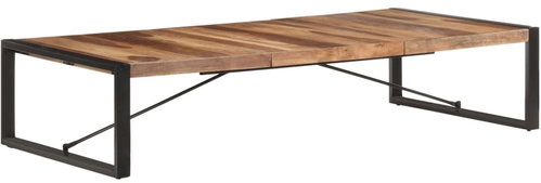 Konferenční stolek 180x90x40 cm masivní dřevo vzhled sheeshamu - Konferenční stolek - Main image