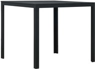 Konferenční stolek černý 78x78x74 cm HDPE dřevěný vzhled - Konferenční stolek