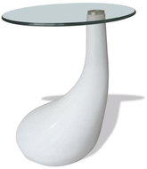 Bílý konferenční stolek ve tvaru kapky - Konferenční stolek