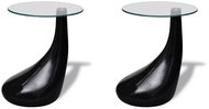 Konferenční stolek , černá kapková forma , sada 2ks - Konferenční stolek