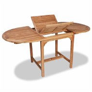 Folding Garden Table (110-160) x 80 x 75cm Solid Teak - Garden Table