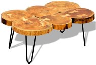 Konferenční stolek 35 cm 6 dřevěných koláčů sheeshamové dřevo - Konferenční stolek