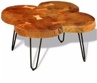 Konferenční stolek 35 cm 4 dřevěné koláče sheeshamové dřevo - Konferenční stolek