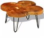 Konferenční stolek 35 cm 4 dřevěné koláče sheeshamové dřevo - Konferenční stolek