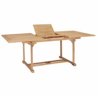 Folding Garden Table (150-200) x 100 x 75cm Solid Teak - Garden Table