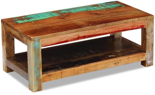 Konferenční stolek masivní recyklované dřevo 90x45x35 cm - Konferenční stolek - Main image