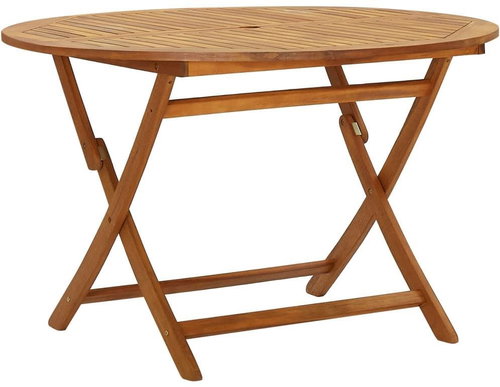 Folding Garden Table 120cm Solid Acacia Wood - Garden Table - Main image
