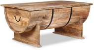 Konferenčný stolček, masívne mangovníkové drevo, 88 × 50 × 40 cm - Konferenčný stolík