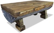 Konferenčný stolík, masívne recyklované drevo, 90 x 50 x 35 cm - Konferenčný stolík