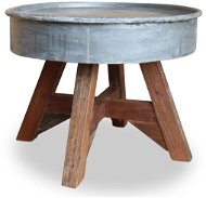 Konferenčný stolík masívne recyklované drevo, strieborný, 60 × 45 cm - Konferenčný stolík