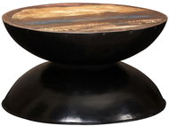 Konferenční stolek masivní recyklované dřevo černý 60x60x33 cm - Konferenční stolek