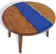 Konferenční stolek teak a pryskyřice 60x40 cm - Konferenční stolek