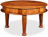 Konferenční stolek z masivního sheeshamu, 70x70x40 cm - Konferenční stolek