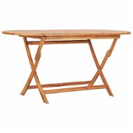 Skladací záhradný stôl 160 × 80 × 75 cm masívne teakové drevo - Záhradný stôl