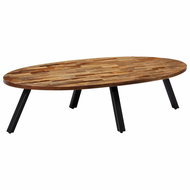Konferenční stolek masivní recyklovaný teak oválný 120x60x30 cm - Konferenční stolek