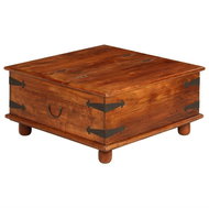 Konferenční stolek masivní akácie sheeshamová dýha 80x80x40 cm - Konferenční stolek