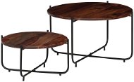 Sada konferenčních stolků 2 kusy masivní sheesham 60x35 cm - Konferenční stolek
