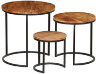 Sada konferenčních stolků 3 ks masivní akácie sheeshamová dýha - Konferenční stolek