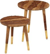 Konferenčné stolíky, 2 ks, masívne palisandrové drevo - Konferenčný stolík