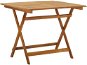 Folding garden table 90 x 90 x 75 cm solid acacia wood - Garden Table