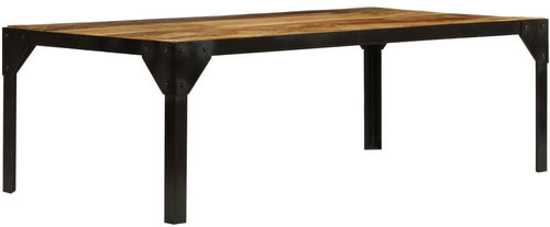 Konferenční stolek 110 cm masivní hrubý mangovník a ocel - Konferenční stolek - Main image