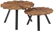 Konferenčné stolíky, 2 ks, masívne podvalové drevo - Konferenčný stolík
