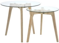 Sada odkládacích stolků 2 ks tvrzené sklo - Konferenční stolek