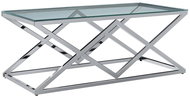 Konferenční stolek průhledný 120x60x45 cm tvrzené sklo a ocel - Konferenční stolek