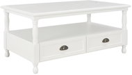 Konferenční stolek bílý 100x55x45 cm dřevo - Konferenční stolek
