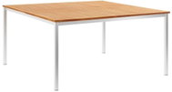 Garden Dining Table 150x150x75cm Solid Teak and Stainless-steel - Garden Table