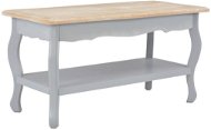 Konferenčný stolík sivý a hnedý 87,5 × 42 × 44 cm masívna borovica - Konferenčný stolík