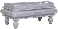 Konferenčný stolík sivý 90 × 50 × 40 cm masívny mahagón - Konferenčný stolík
