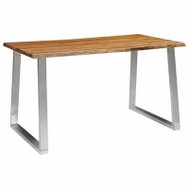 Garden Dining Table 200x100x75cm Solid Acacia and Stainless-steel - Garden Table
