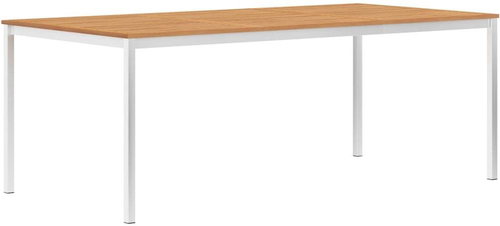 Garden Dining Table 200x100x75cm Solid Teak and Stainless-steel - Garden Table - Main image