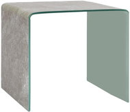 Konferenční stolek hnědý mramor 50x50x45 cm tvrzené sklo - Konferenční stolek