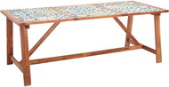 Garden Dining Table 206 x 90 x 75cm Solid Acacia Tiles - Garden Table