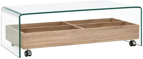 Konferenční stolek čirý 98x45x31 cm tvrzené sklo - Konferenční stolek - Main image