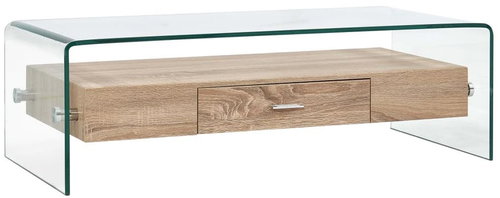 Konferenční stolek čirý 98x45x31 cm tvrzené sklo - Konferenční stolek - Main image
