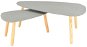 Konferenční stolky 2 ks šedé masivní borové dřevo - Konferenční stolek
