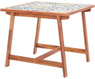 Garden Dining Table 88 x 88 x 75cm Tiles and Solid Acacia - Garden Table