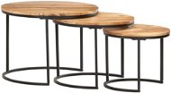 Konferenční stolek Hnízdové stolky 3 ks masivní akáciové dřevo - Konferenční stolek