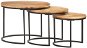 Konferenčný stolík Hniezdové stolíky 3 ks masívne akáciové drevo - Konferenční stolek