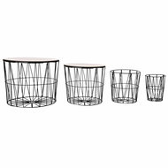 Konferenční stolek 4 ks černé - Konferenční stolek